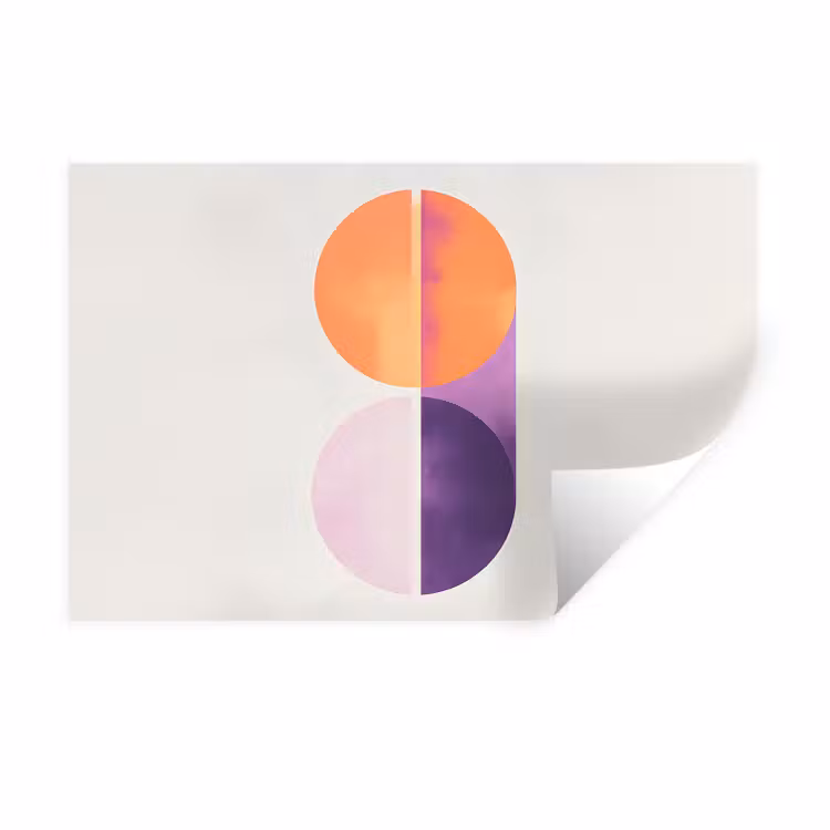Muursticker - Cirkels - Abstract - Paars — 1