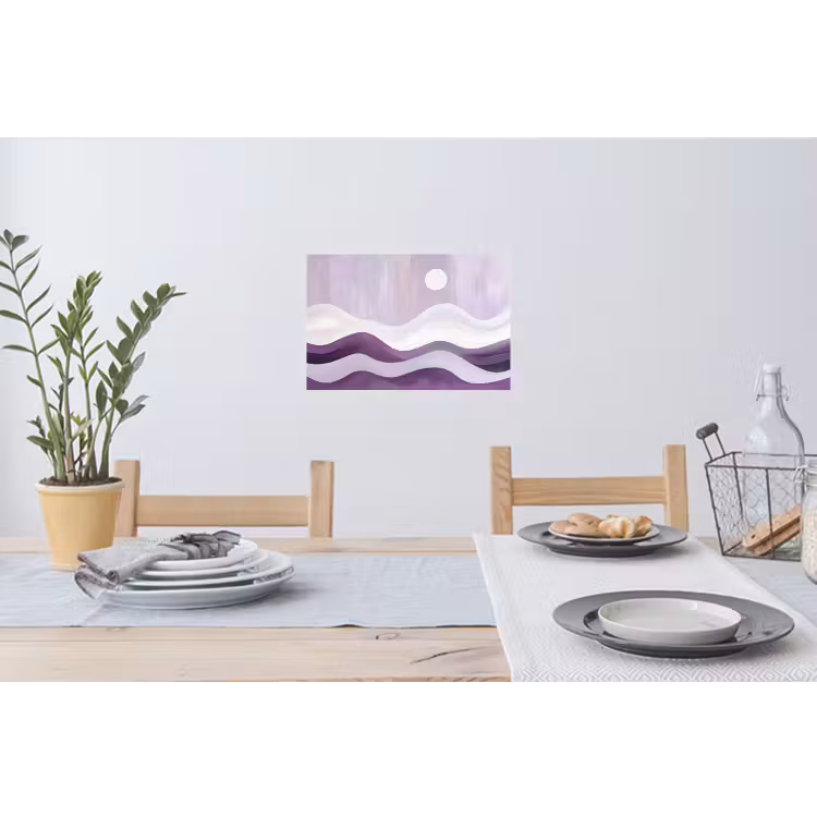 Muursticker - Golven - Heuvels - Abstract - Paars — 3