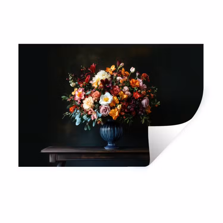 Muursticker - Groot - Bloemen - Vaas - Boeket — 1