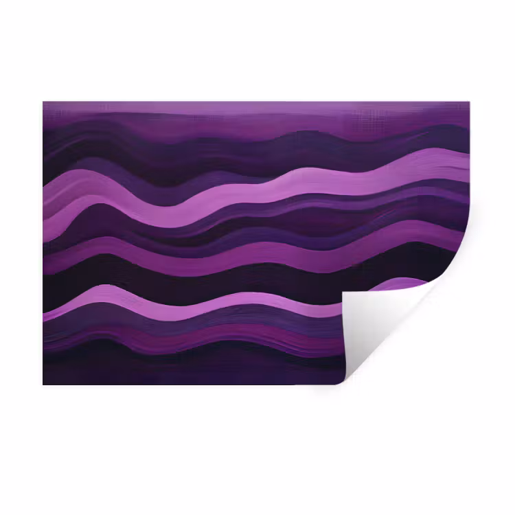 Muursticker - Lijnen - Golven - Paars - Abstract — 1