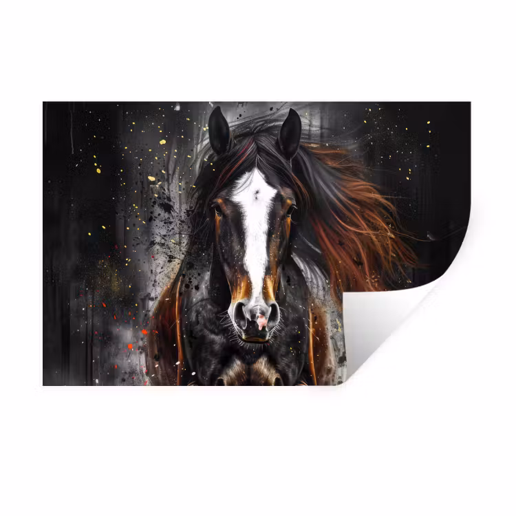 Muursticker - Paard - Dieren - Zwart - Luxe - Modern — 1
