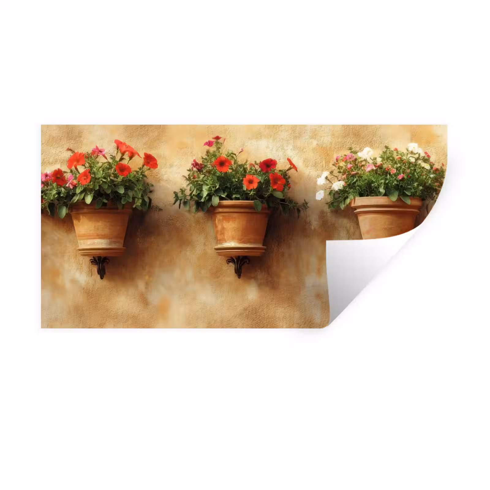 Muursticker - Bloempotten - Muur - Vintage — 1