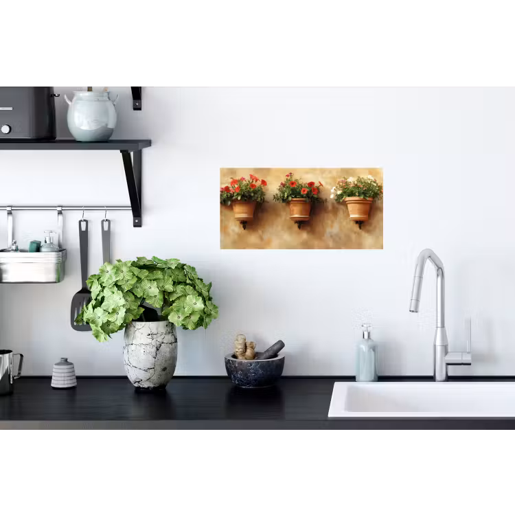 Muursticker - Bloempotten - Muur - Vintage — 2