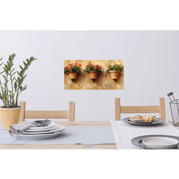 Muursticker - Bloempotten - Muur - Vintage — 3