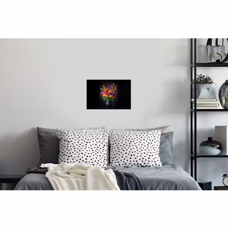 Muursticker - Felgekleurd - Bloemen - Vaas — 5