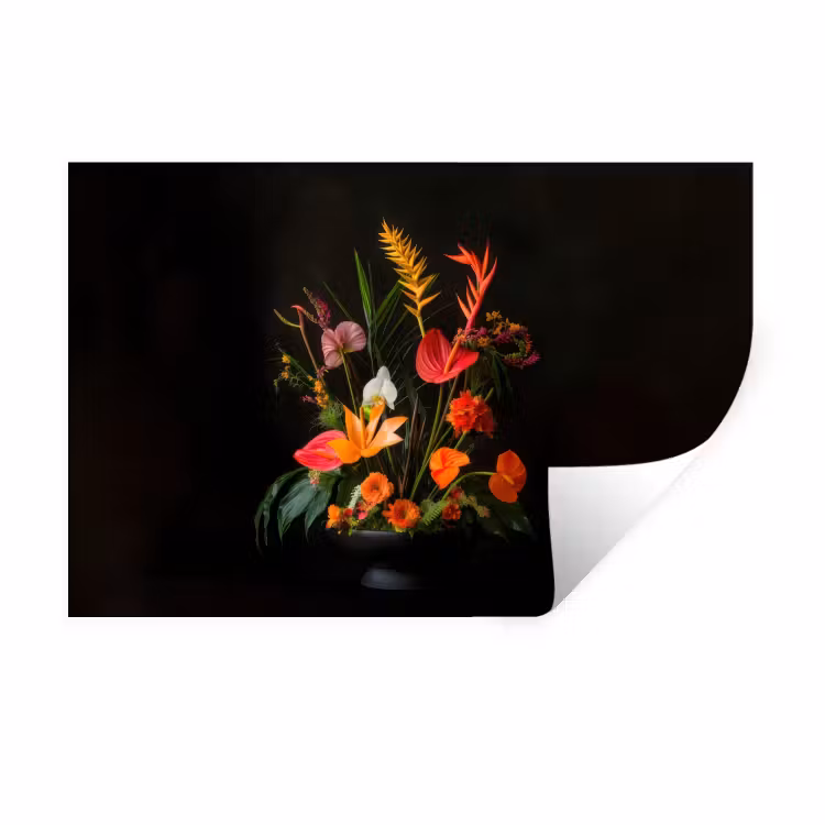 Muursticker - Schaal - Boeket - Bloemen — 1