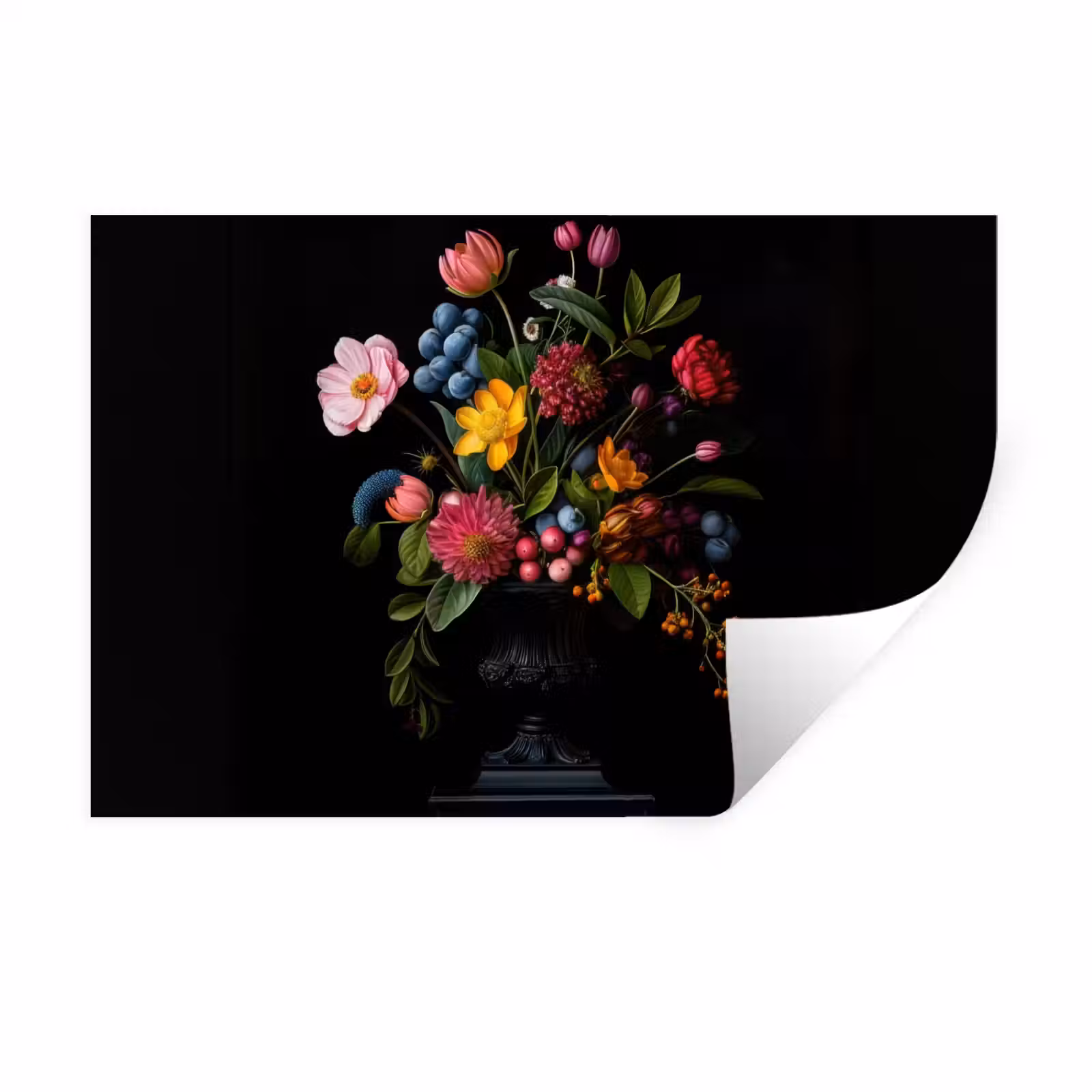 Muursticker - Bloemen - Vrolijk - Vaas — 1
