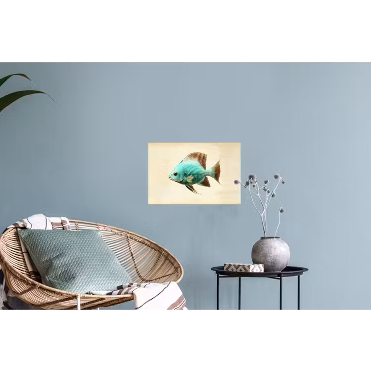 Muursticker - Schubben - Vis - Mint - Minimalistisch — 4