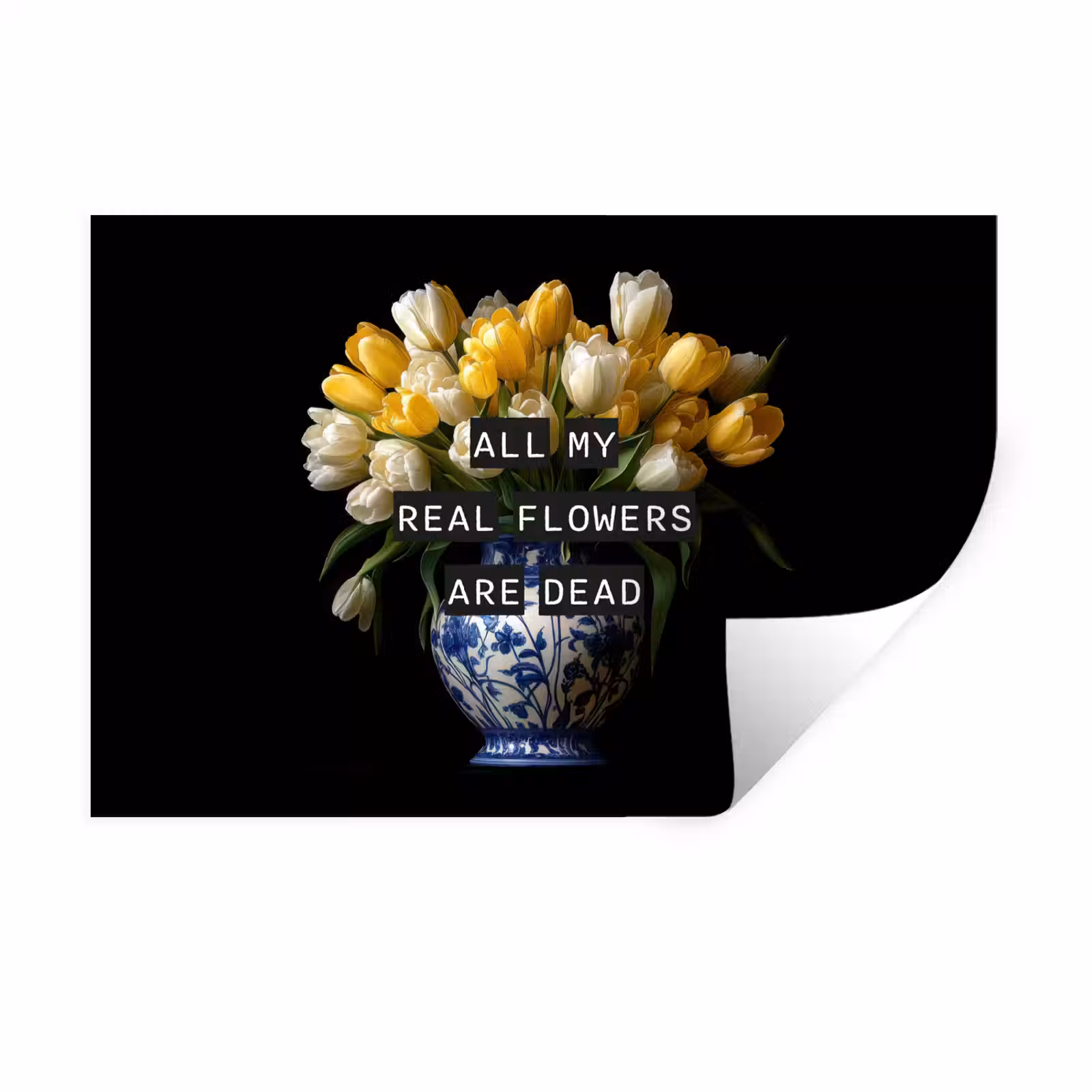 Muursticker - Quotes - Bloem - Tulp - Geel — 1