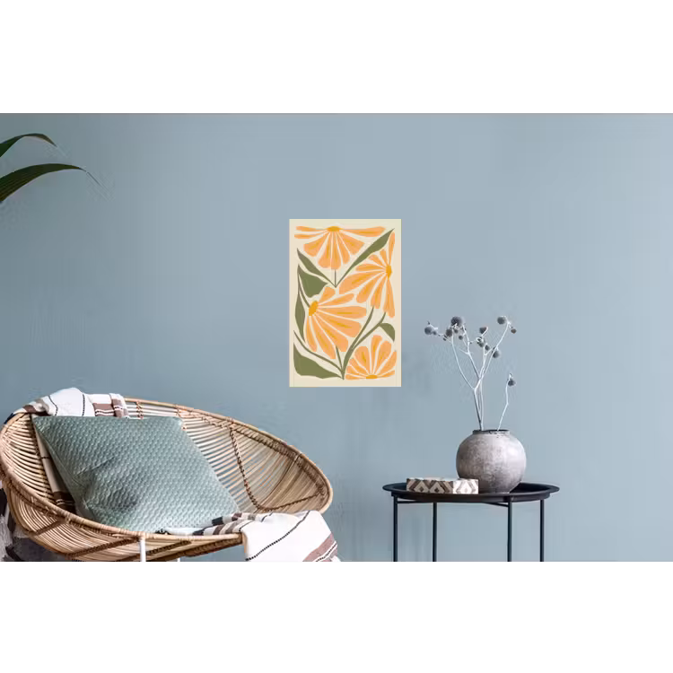Muursticker - Blaadjes - Zachtoranje - Bloemen — 4