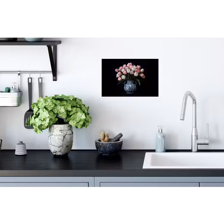 Muursticker - Bloemen - Roze - Tulpen - Vaas — 2