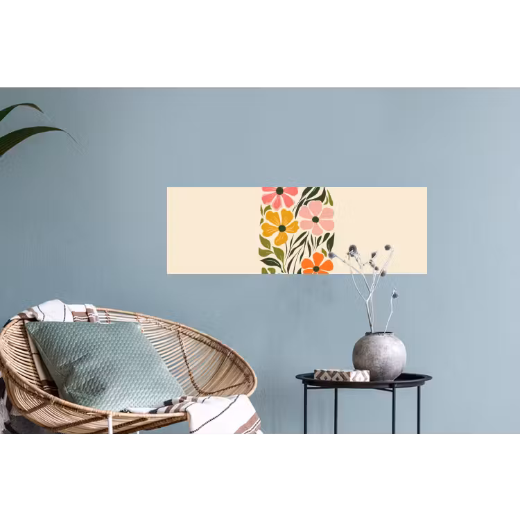 Muursticker - Bloemen - Speels - Kleurrijk — 4