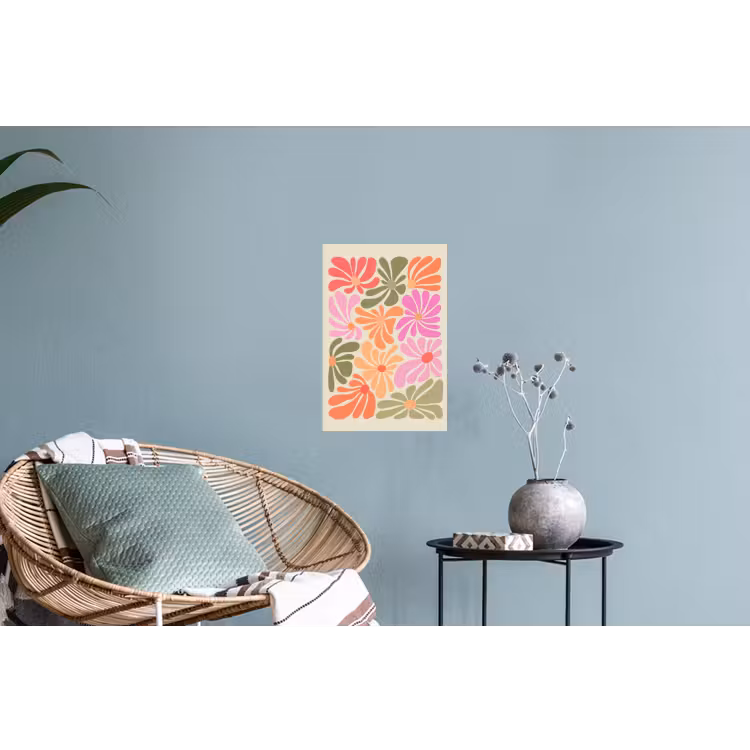 Muursticker - Bloemvormen - Retro - Kleurrijk — 4
