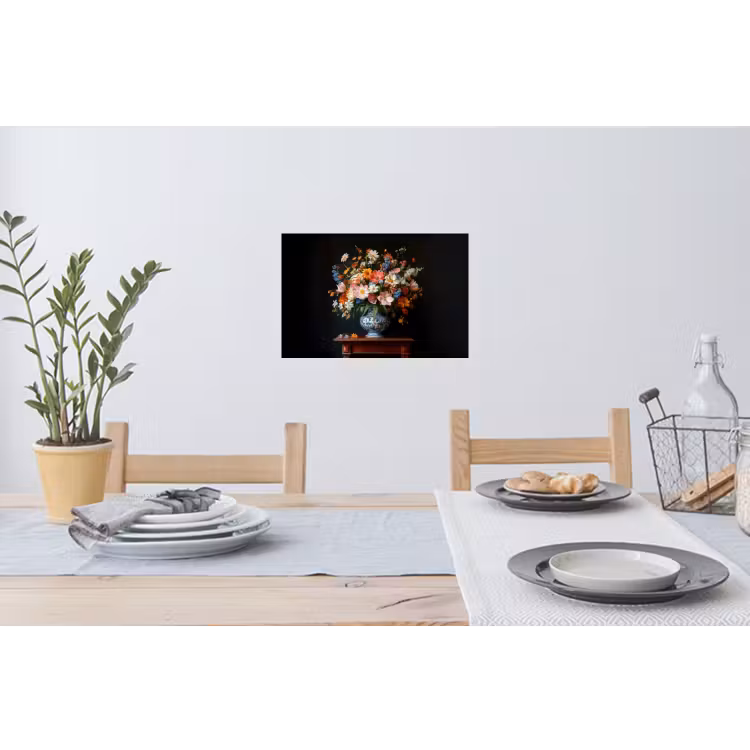 Muursticker - Boeket - Roze - Bloemen - Vaas — 3