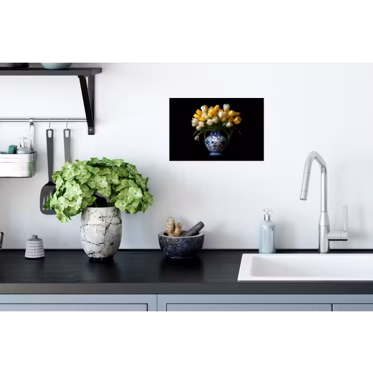 Muursticker - Geel - Tulpen - Vaas - Bloemen — 2