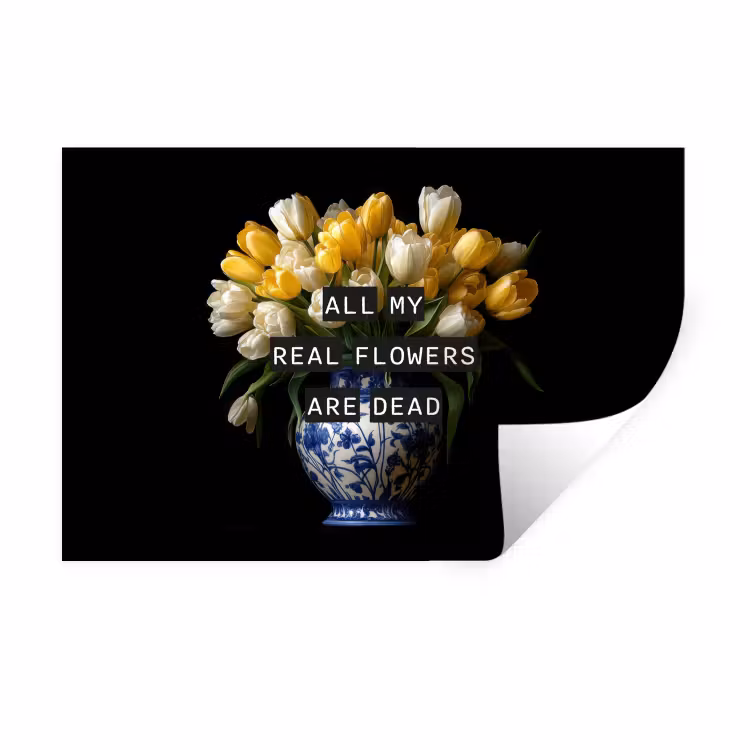 Muursticker - Quotes - Bloem - Tulp - Geel — 1