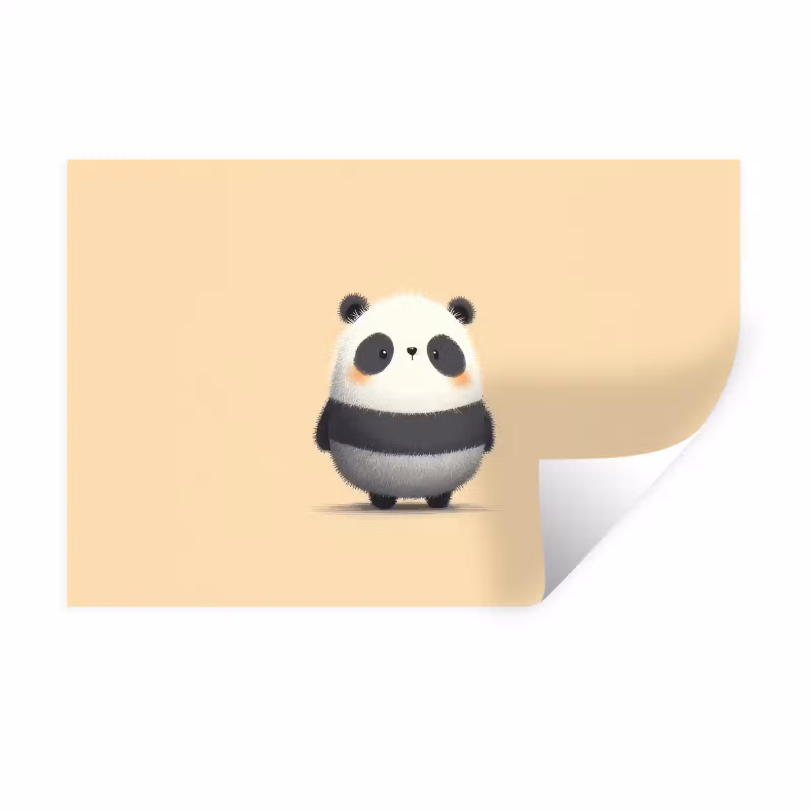 Muursticker - Panda - Beige - Minimalistisch — 1
