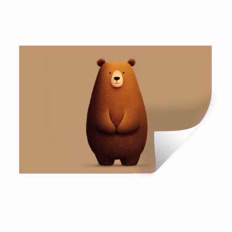 Muursticker - Beer - Minimalistisch - Bruin — 1
