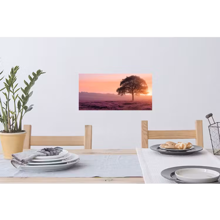 Muursticker - Boom - Heide - Zonsopgang — 3