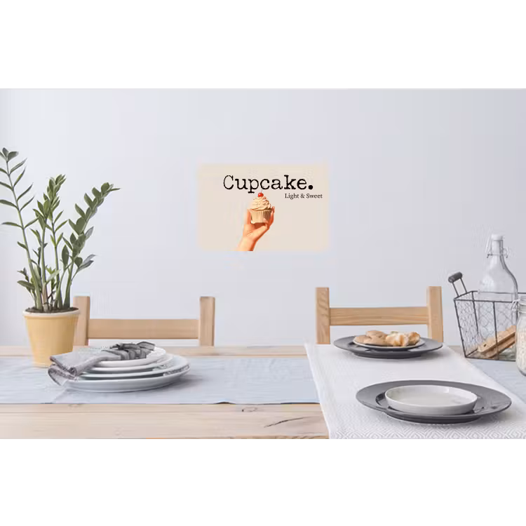 Muursticker - Cupcake - Zoet - Kers — 3