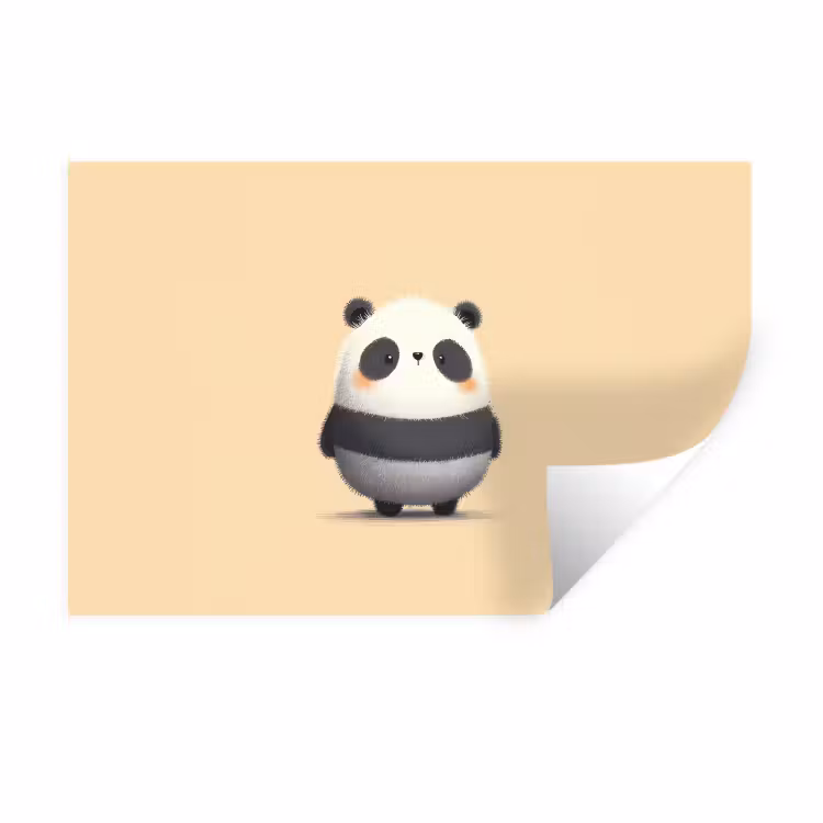 Muursticker - Panda - Beige - Minimalistisch — 1