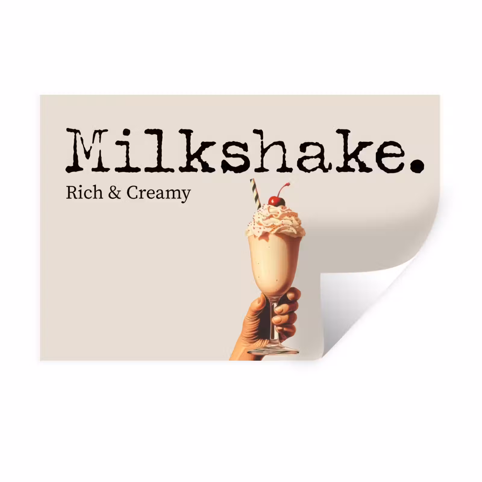 Muursticker - Milkshake - Kers - Rietje — 1