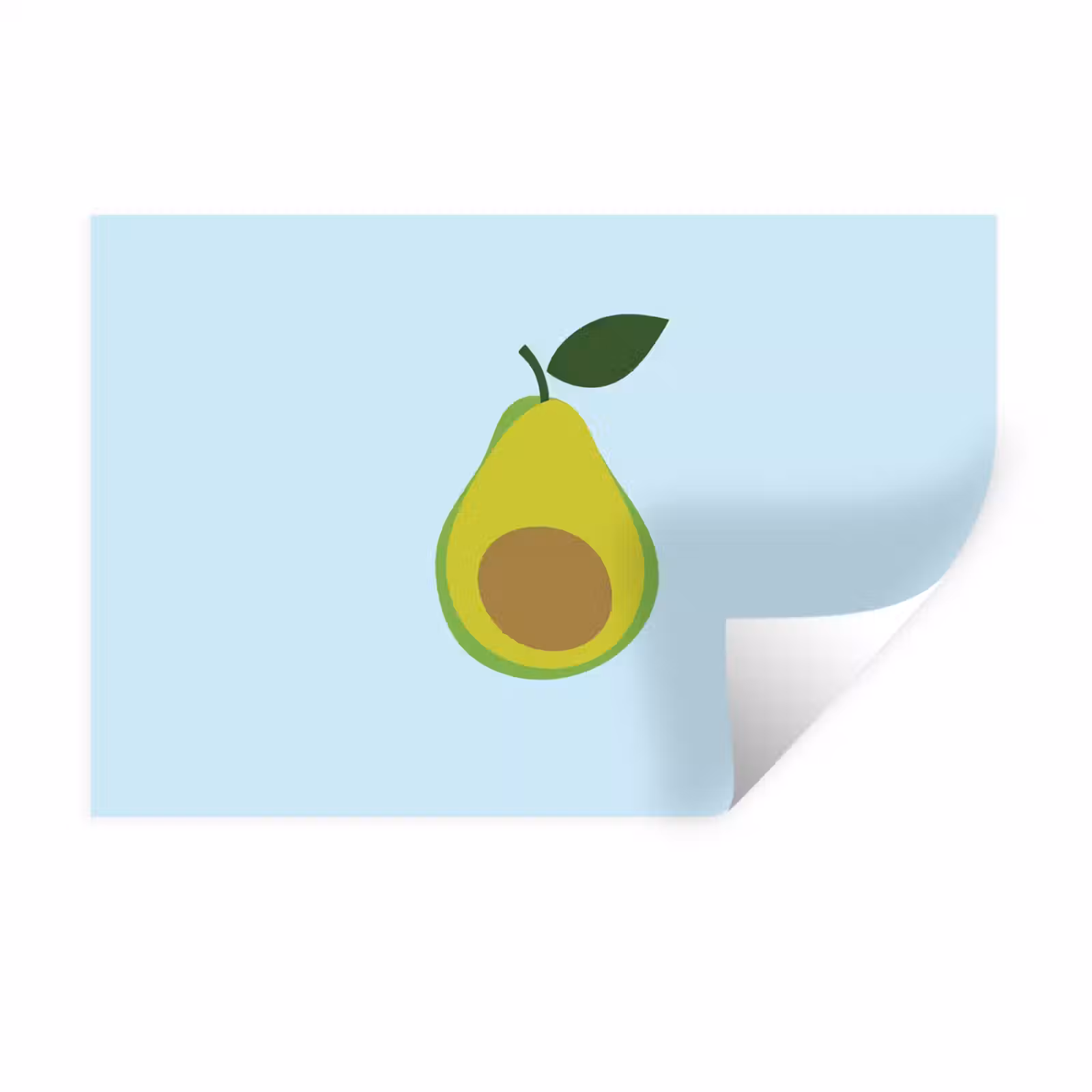 Muursticker - Avocado - Illustratie - Groene - Vrucht — 1