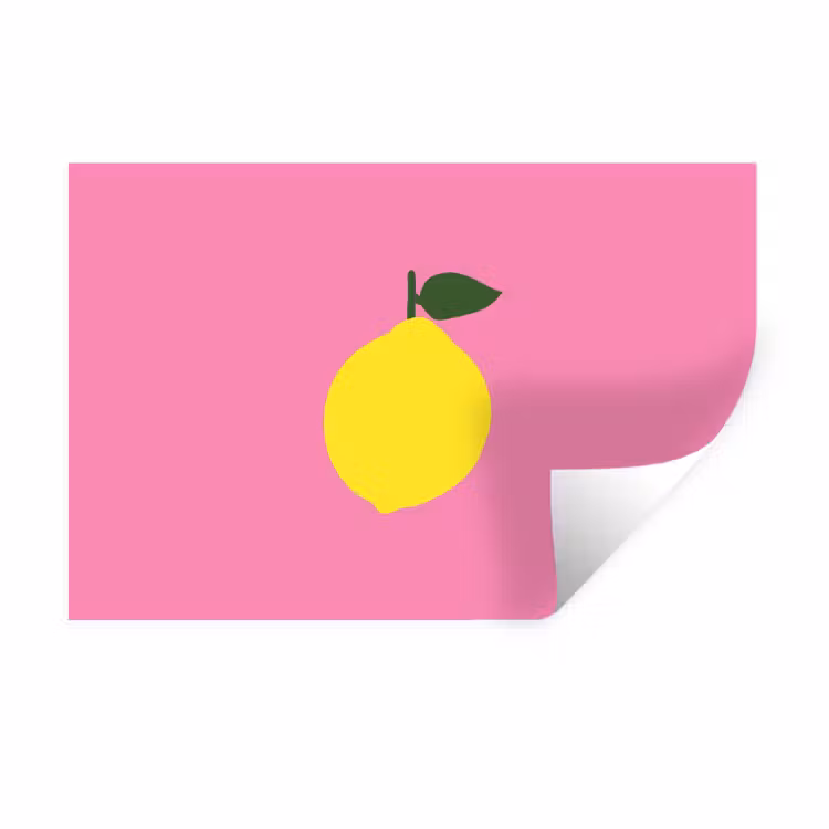 Muursticker - Citroen - Geel - Fris — 1