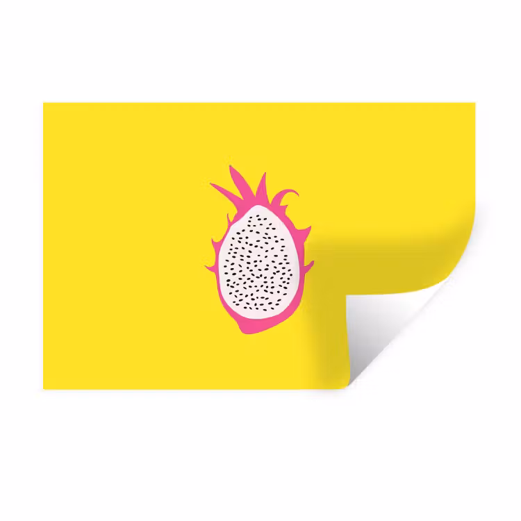 Muursticker - Illustratie - Drakenvrucht - Kleurrijk — 1
