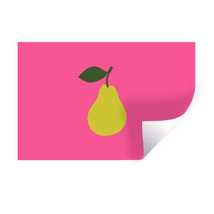 Muursticker - Illustratie - Fruit - Peer - Groen — 1
