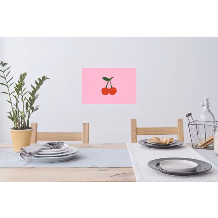 Muursticker - Kersen - Roze - Illustratie — 3