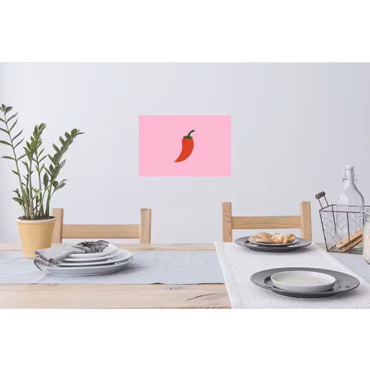 Muursticker - Peper - Rood - Illustratie — 3
