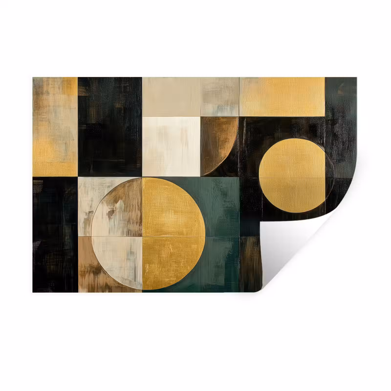 Muursticker - Abstract - Goud - Brons - Vormen - Geometrisch — 1