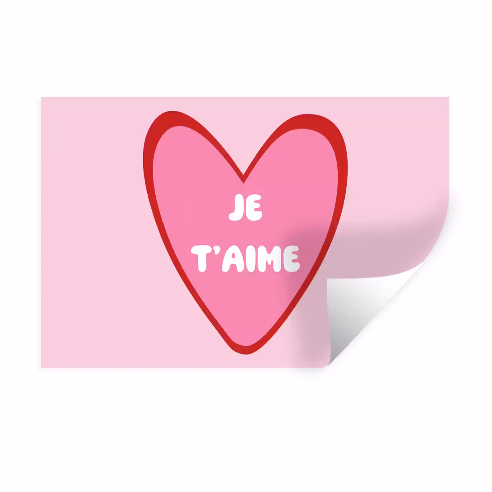 Muursticker - Hart - Frans - Valentijn - Roze — 1