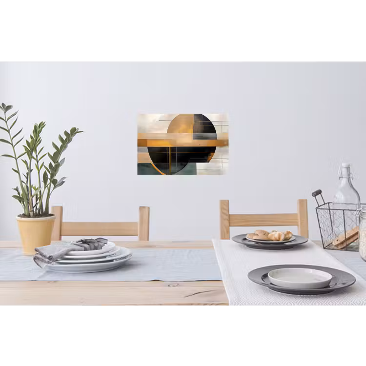 Muursticker - Abstract - Goud - Brons - Groen - Vormen - Modern — 3