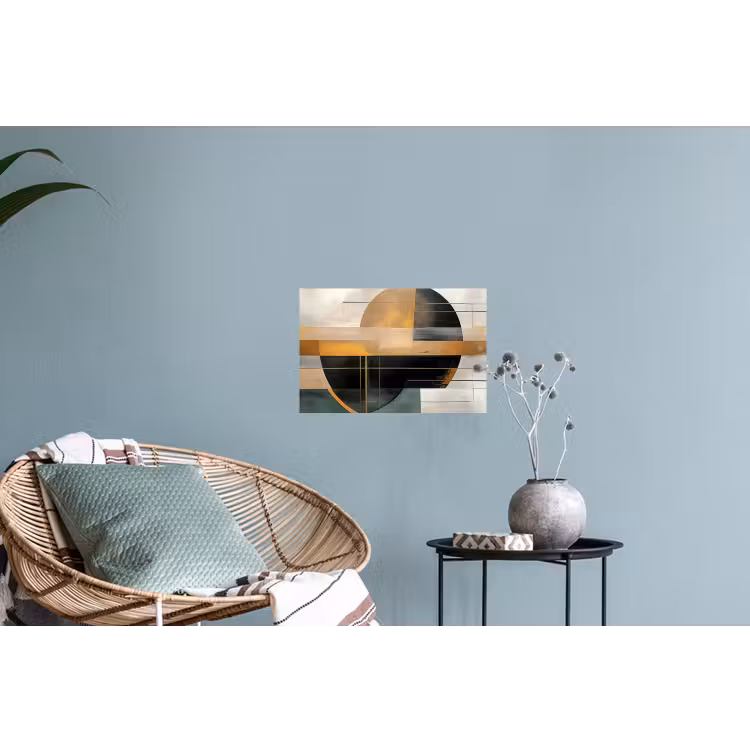 Muursticker - Abstract - Goud - Brons - Groen - Vormen - Modern — 4