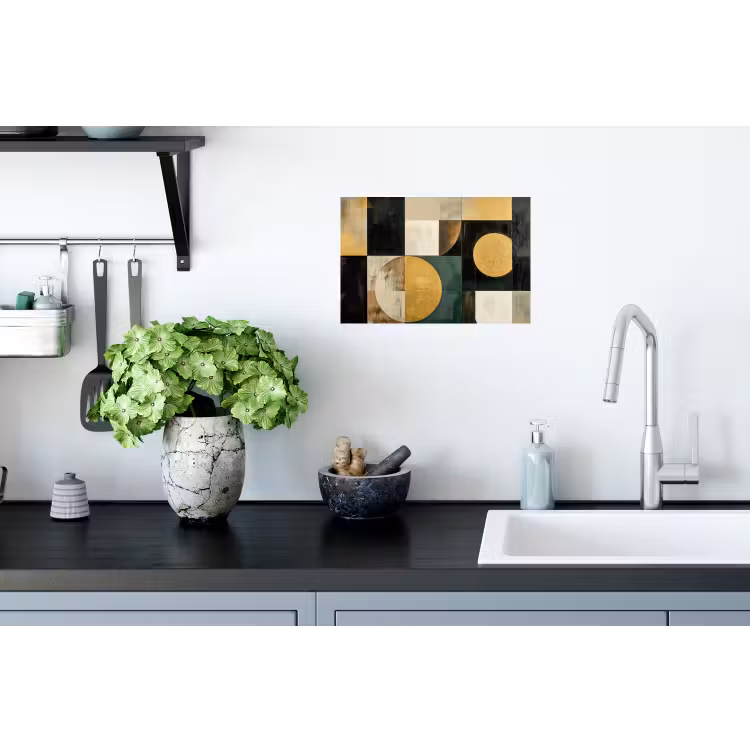 Muursticker - Abstract - Goud - Brons - Vormen - Geometrisch — 2