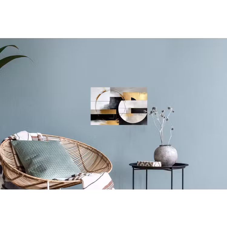 Muursticker - Abstract - Goud - Zilver - Vormen - Aesthetic — 4