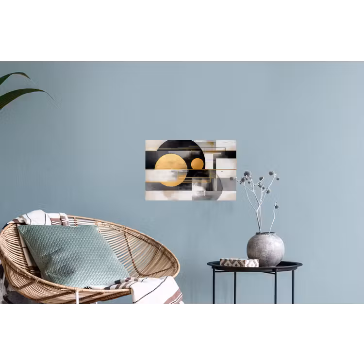 Muursticker - Abstract - Goud - Zilver - Vormen - Aesthetic - Modern — 4