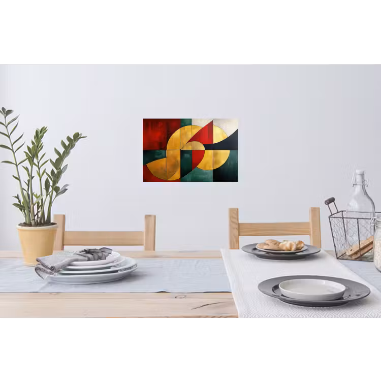 Muursticker - Abstract - Kerst - Goud - Rood - Groen — 3