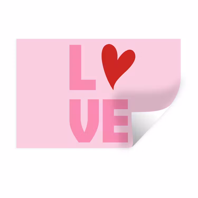 Muursticker - Love - Roze - Hart - Valentijn — 1