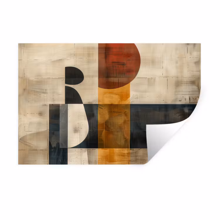 Muursticker - Modern - Kunst - Beige - Industrieel — 1