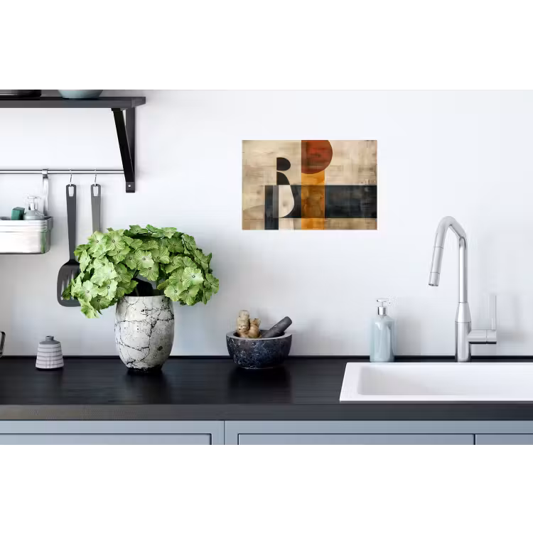 Muursticker - Modern - Kunst - Beige - Industrieel — 2