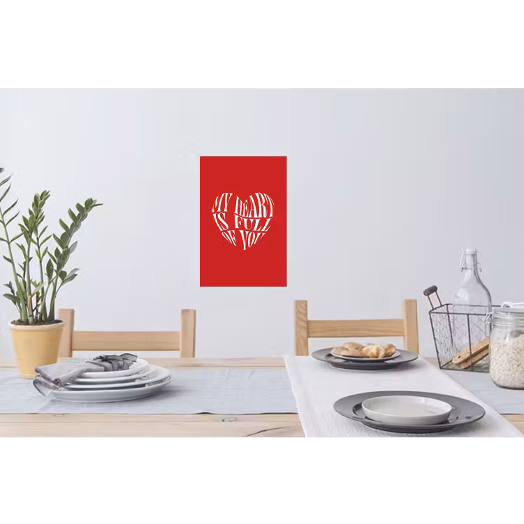 Muursticker - Rood - Hart- Tekst - Valentijn — 3
