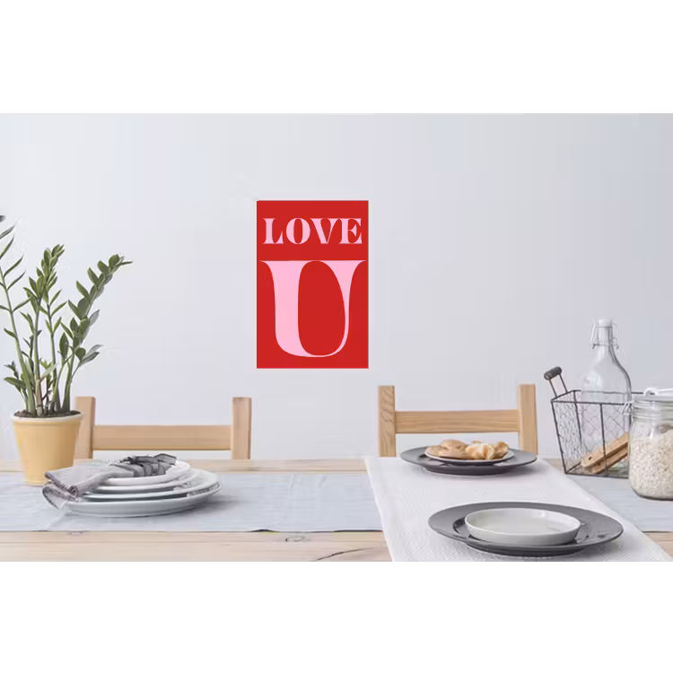 Muursticker - Rood - Love - Valentijn - Roze — 3