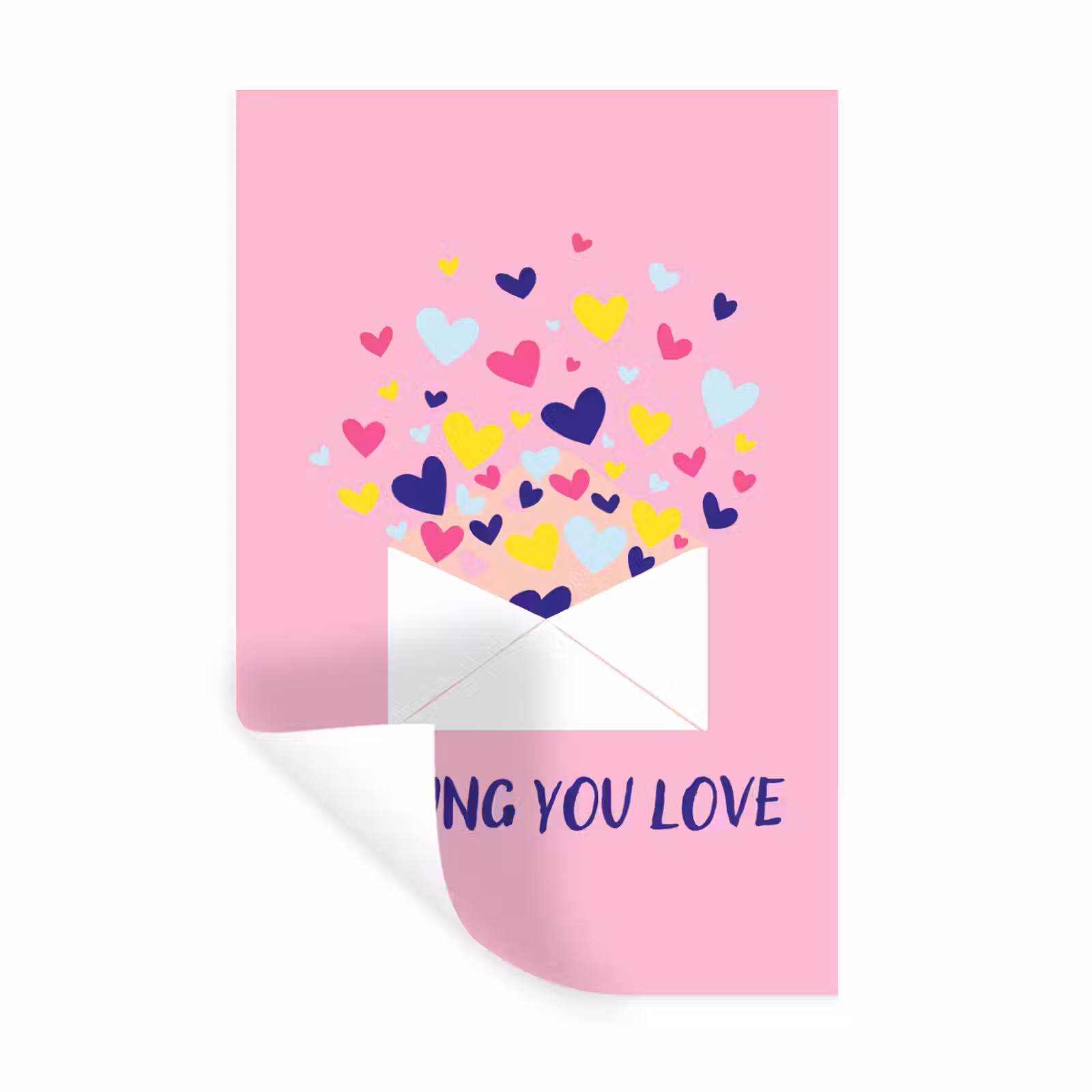 Muursticker - Envelop - Love - Hartjes - Valentijn — 1