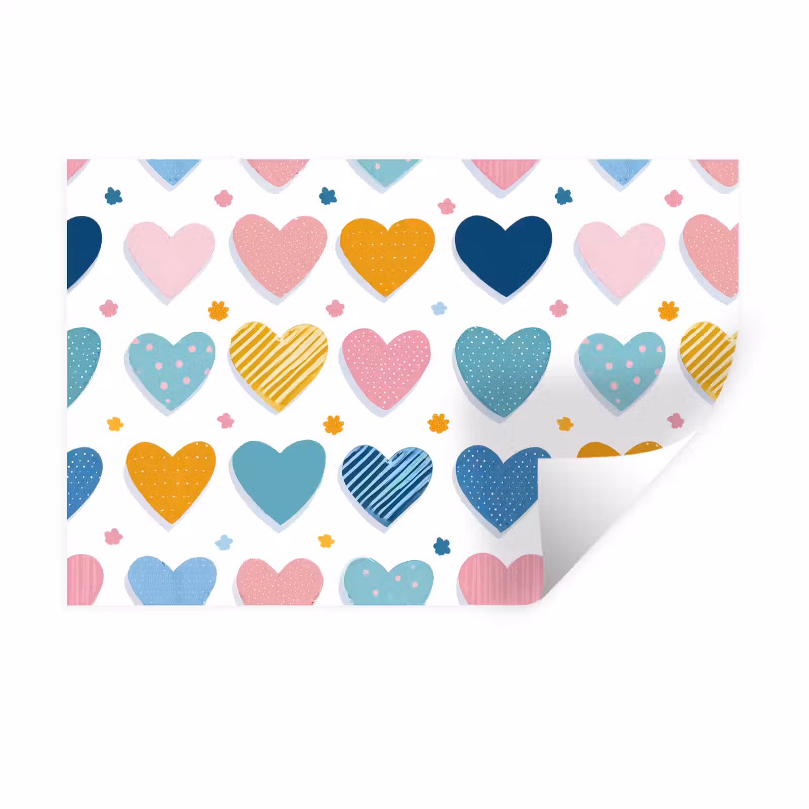 Muursticker - Hartjes - Pastel - Patroon — 1