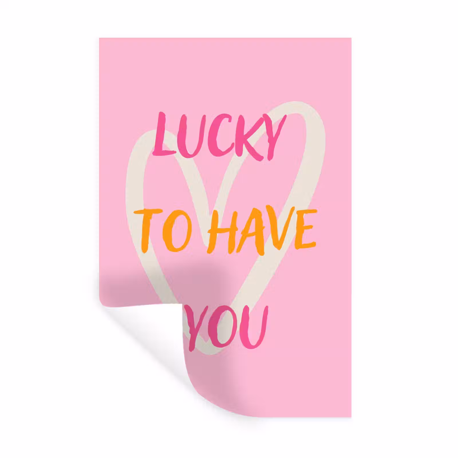 Muursticker - Lucky - Love - Valentijn - Roze — 1