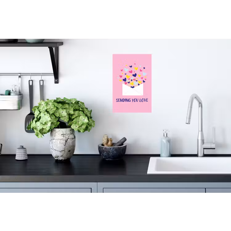 Muursticker - Envelop - Love - Hartjes - Valentijn — 2