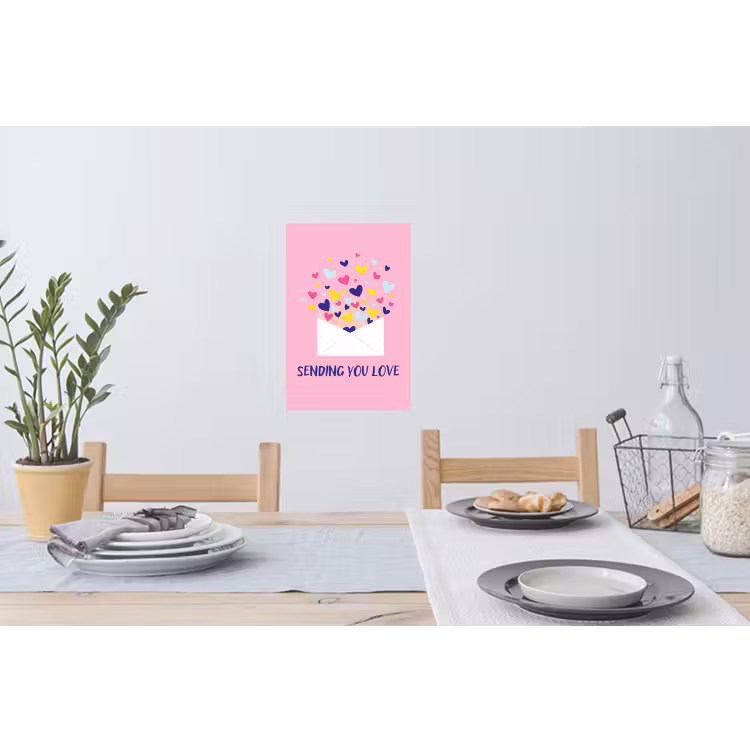 Muursticker - Envelop - Love - Hartjes - Valentijn — 3